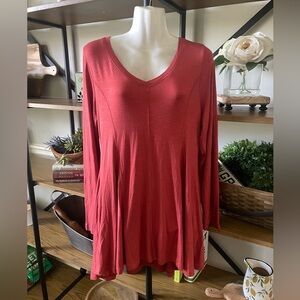 Soft Surroundings Pink Asymmetrical Tunic Top